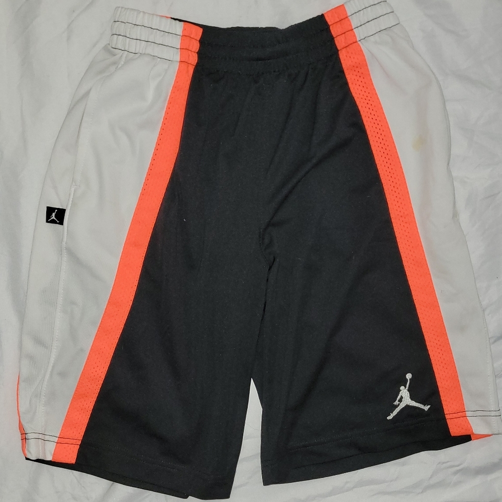 Jordan Black & White shorts with Orange